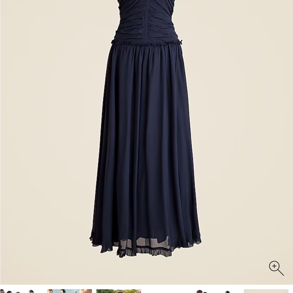 Collection ruched chiffon dress J Crew NWT - Picture 5 of 8